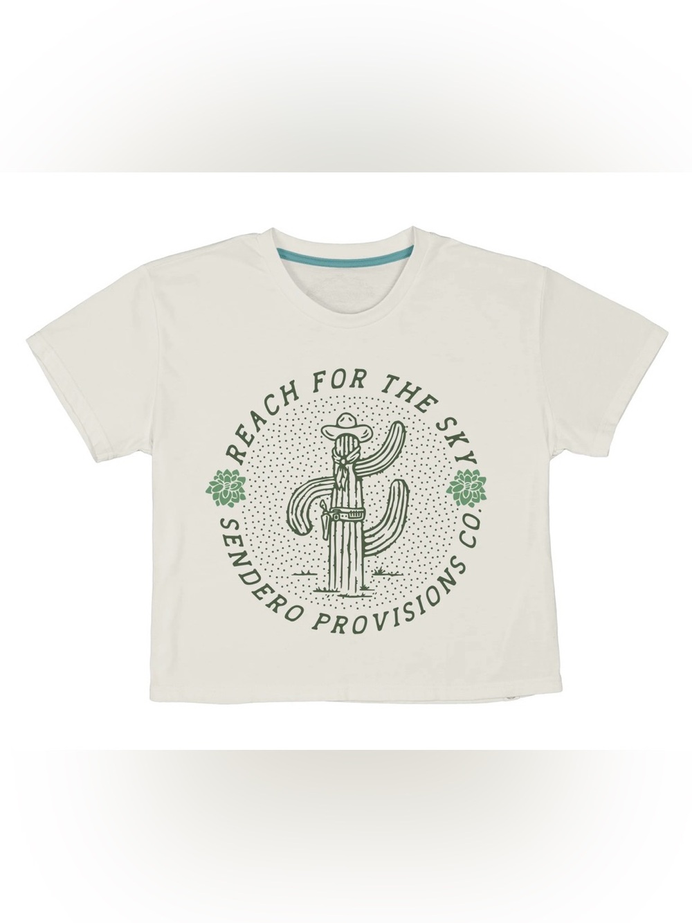 Reach for the Sky Cream Graphic Crop Top XS sendero provision